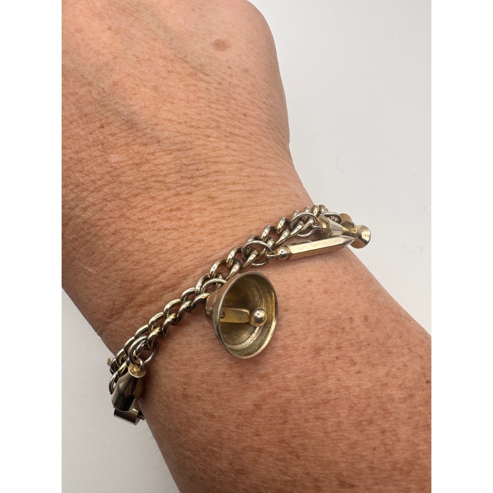 Vintage Charm Bracelet Office Theme Barware Moveable Bell Roller Lamp 1950s - Picture 7 of 9